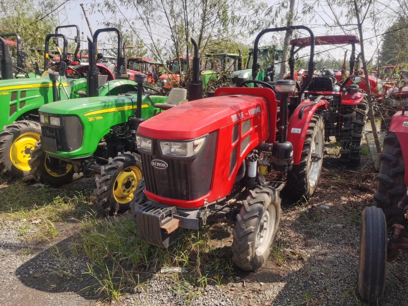 Tractores de ruedas usados/de segunda mano/nuevos 4X4wd Kcwok 804e 80hp con agrícola Máquinas Máquinas de equipos agrícolas pala y Retropala para la venta de China