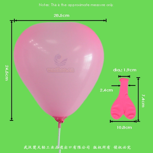 Inflatable Rubber Helium Heart-Shaped Balloon for Parties