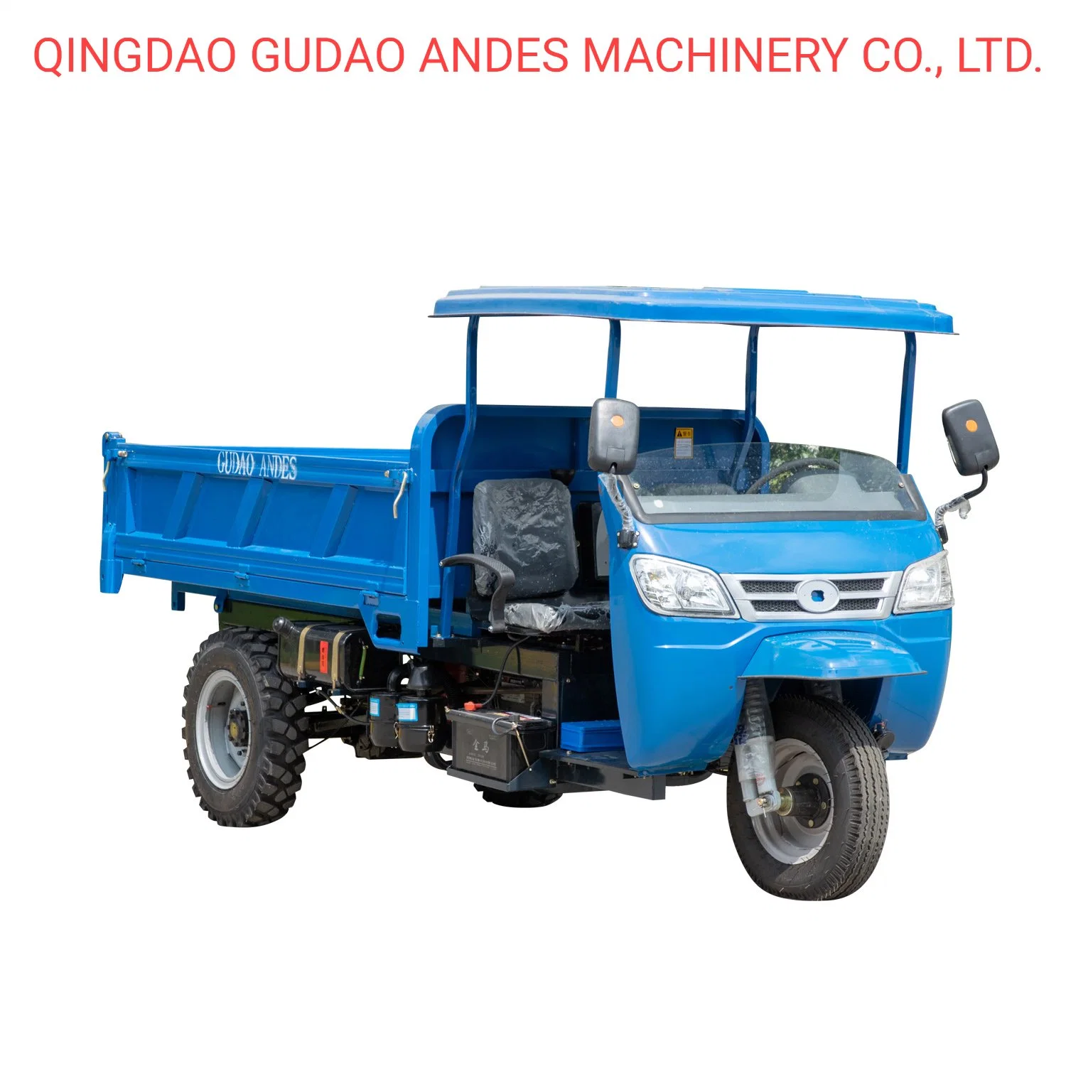 Three Wheel Truck Tricycle with Rops/Diesel Tricycle with 3 Ton Loading Capacity and Sunshade/Guta/Light Truck Three-Wheeled Tricycle Guta