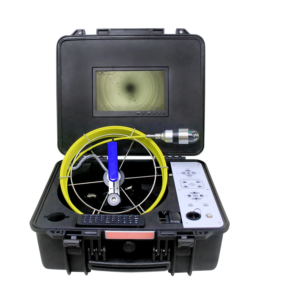 Sewer Drain Pipe Inspection Snake CCTV Endoscope Camera with 512Hz Transmitter