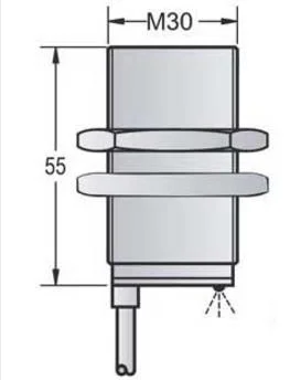 Detección de 25mm M30 enjuagado PNP NC 3DC los cables del sensor de proximidad inductivos