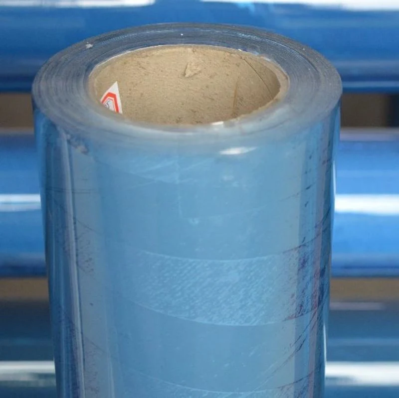 PVC Film Transparent Soft Blue Plastic Film Roll Normal Clear Polyester Film Roll