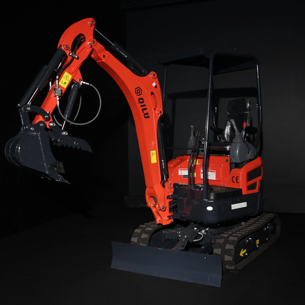 2000kg Precio barato miniexcavadora Compacte Diggers Bagger Granja Jardín Equipo de construcción