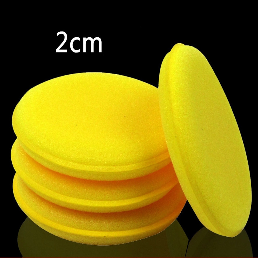 High Density Car Wash Care Polishing Waxing Crimping Round Polish Brush Sponge