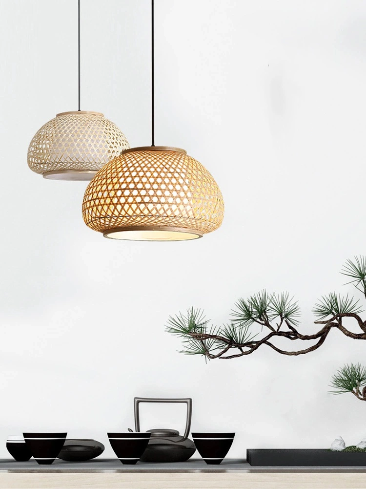 Bamboo Decorative Kitchen Lampshade Rattan Light Pendant
