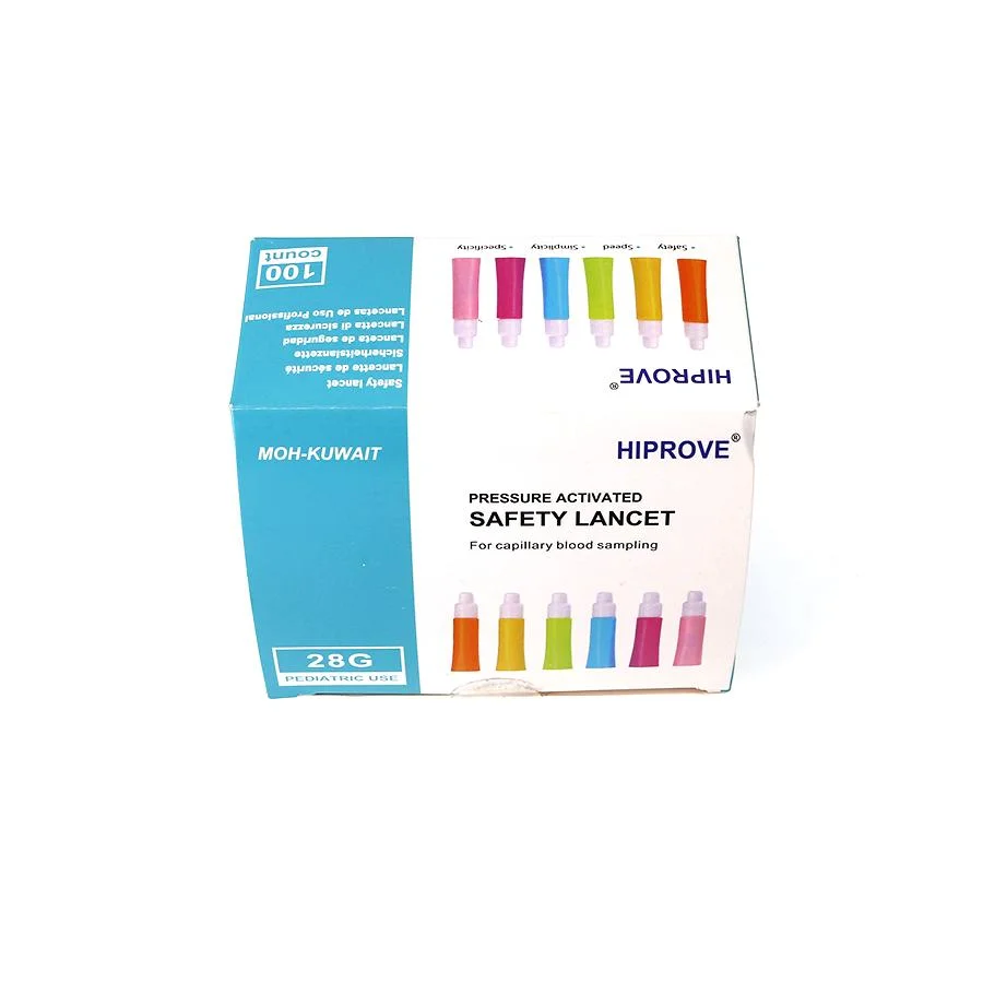 Dispositivos de perfuração de alta qualidade dispositivos de perfuração médica para teste de açúcar Lancet descartável sangue diabético Lancet sangue de aço Lancet