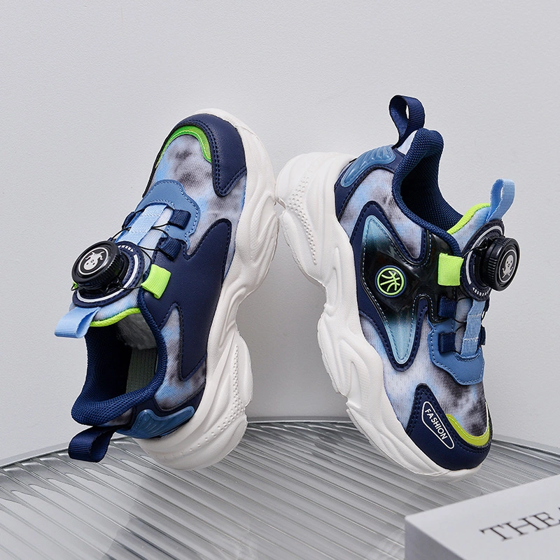 Autumn New Children's Sports Shoes Men and Girls Revolving Button Casual Shoes China Wholesale/Supplier