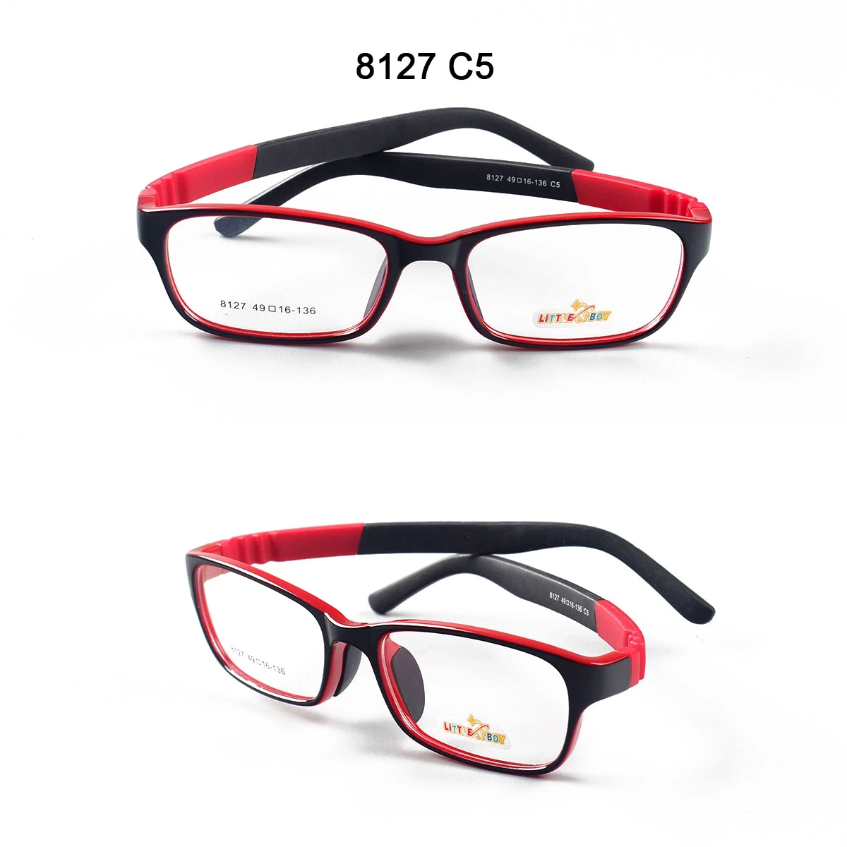 Children's Glasses Frame Environmental Protection Silicone Ultra-Light Soft Flat Lens, Non-Slip Foot Cover Optical Frame