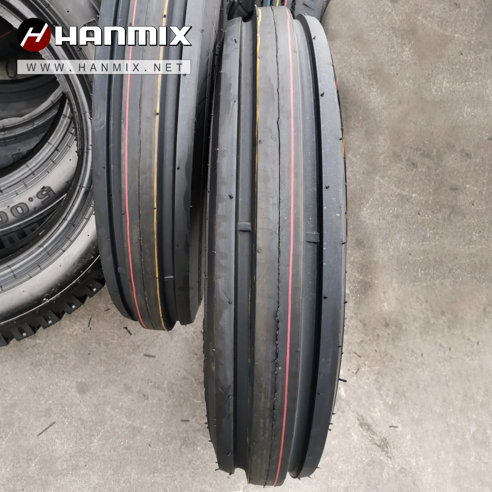 Hanmix Agriculture Industrial Farm Paddy Feald Rice Transplante Irrigation Solid Rubber Agricultural Tyres for Tractor and Harvester 4.00-12, 4.00-14 7.5L-15