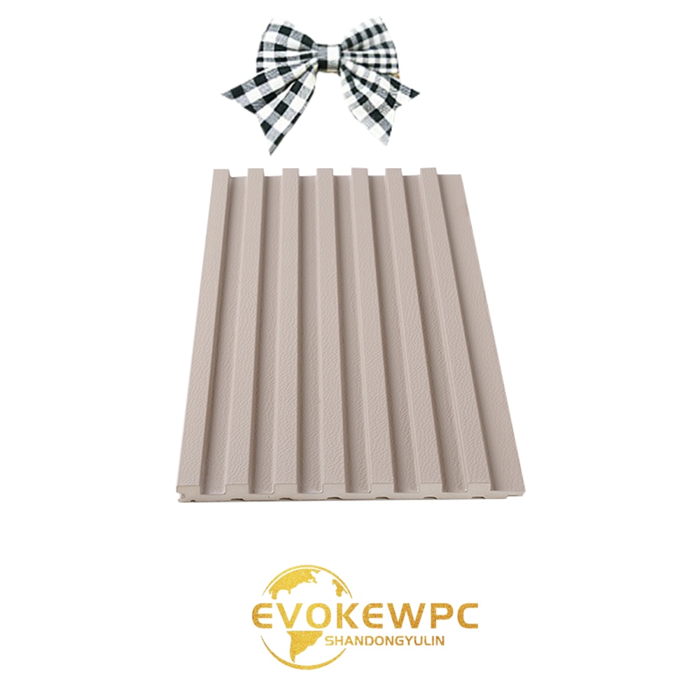 Evokewpc Interior WPC aislamiento térmico decorativo absorción de sonido Fluted acústico Panel de pared WPC