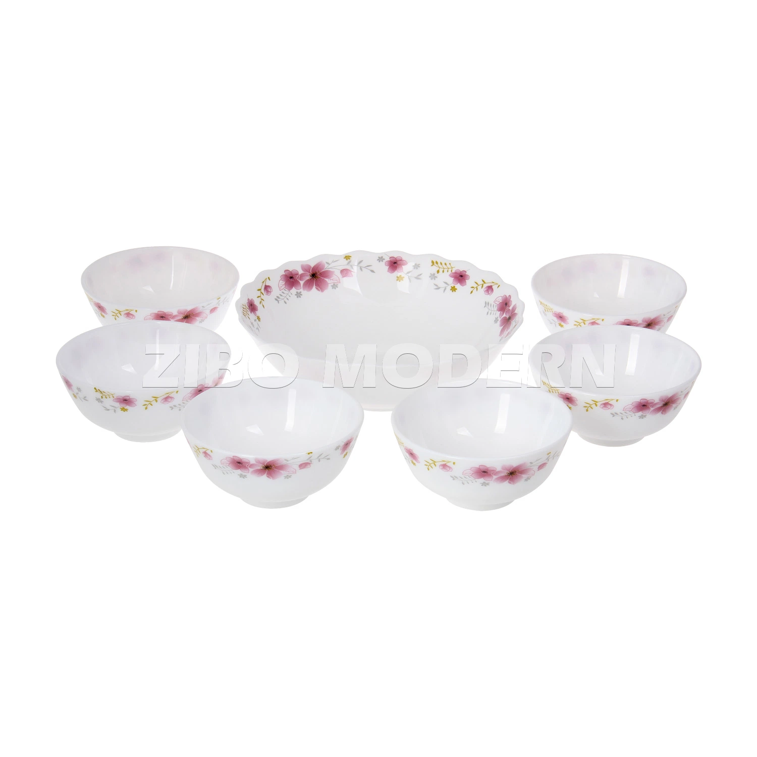 High Resistant Arcopal Dinner Set Opal Glassware 7PCS Bowl Set