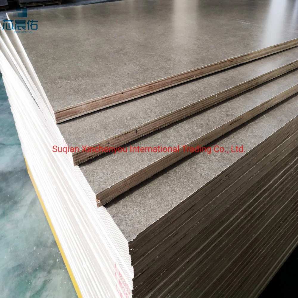 High quality/High cost performance White Stone Color Melamine Plywood for Furniture Kitchen