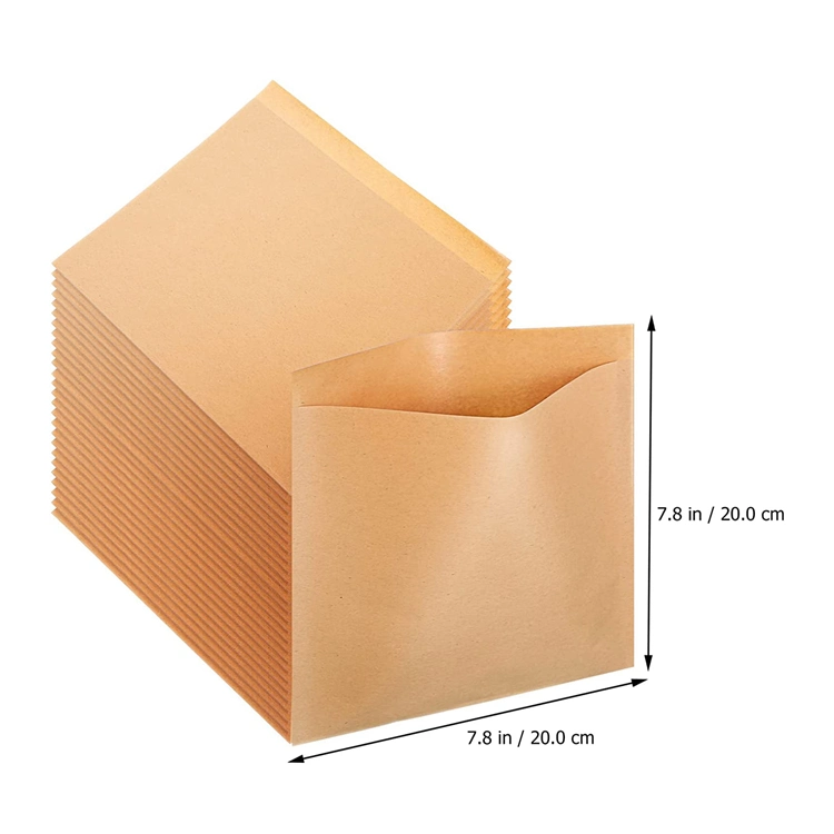 Food Grade Oil Proof Paper Greaseproof Wrappers Food Brown Bag for Sweets Lunch Burger Wrap Bread Fries