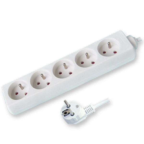 5 Way French Euro Socket Socket Outlet Extension Power Socket