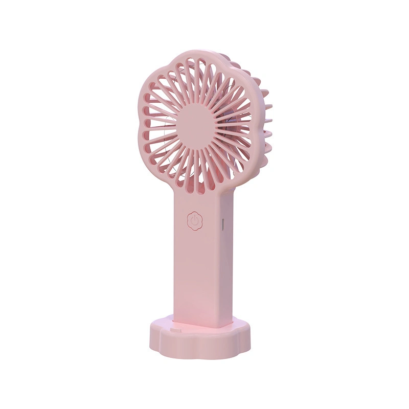 Portable USB Rechargeable Handle Mini Desk Electric Cooling Fan with Phone Holder