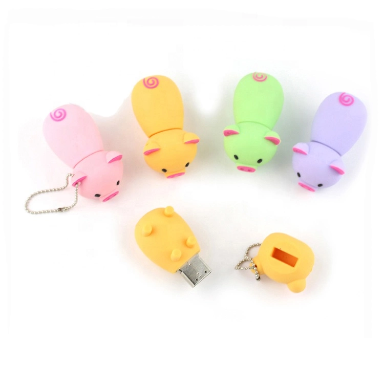 Pig Shape PVC USB Flash Drive