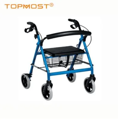 Aluminum Frame Assisted Walking Wheelchair Adult Disability Walker with Seat Labor Saving Rollator with Basket