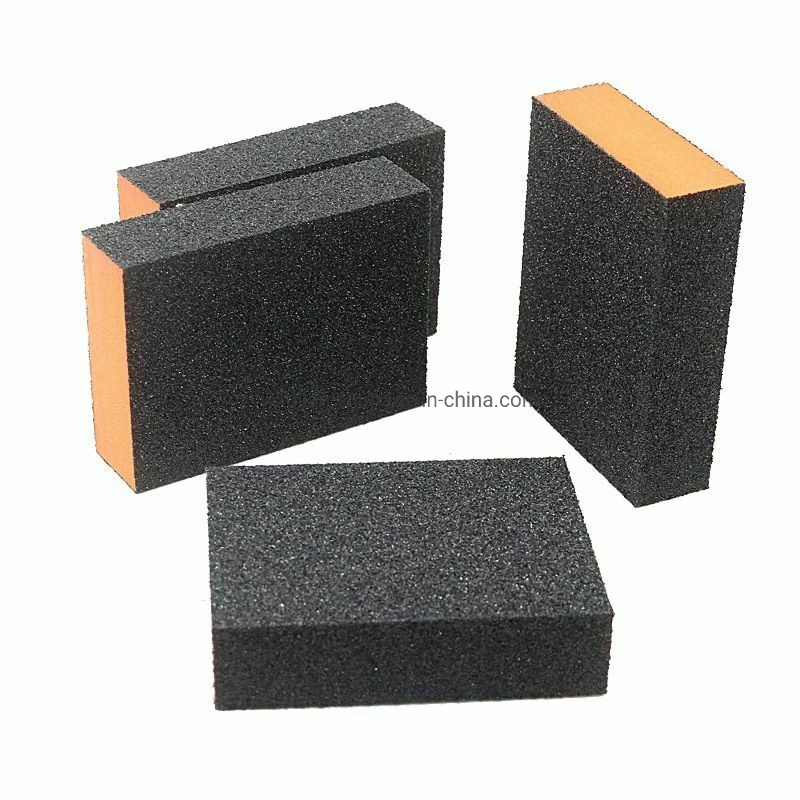 Oxyde d'aluminium éponge abrasive bloc de mousse noire de ponçage