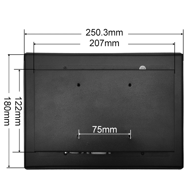 Factory 10.1" 10" Metal Embedded Panel PC Industrial Monitor with Vase Wall Mounted Display HDMI Port