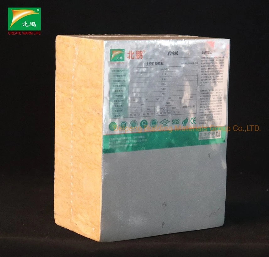 High Quality Rock Wool 50mm Thickness Soundproof Thermal Insulation Board for Building Fireproof