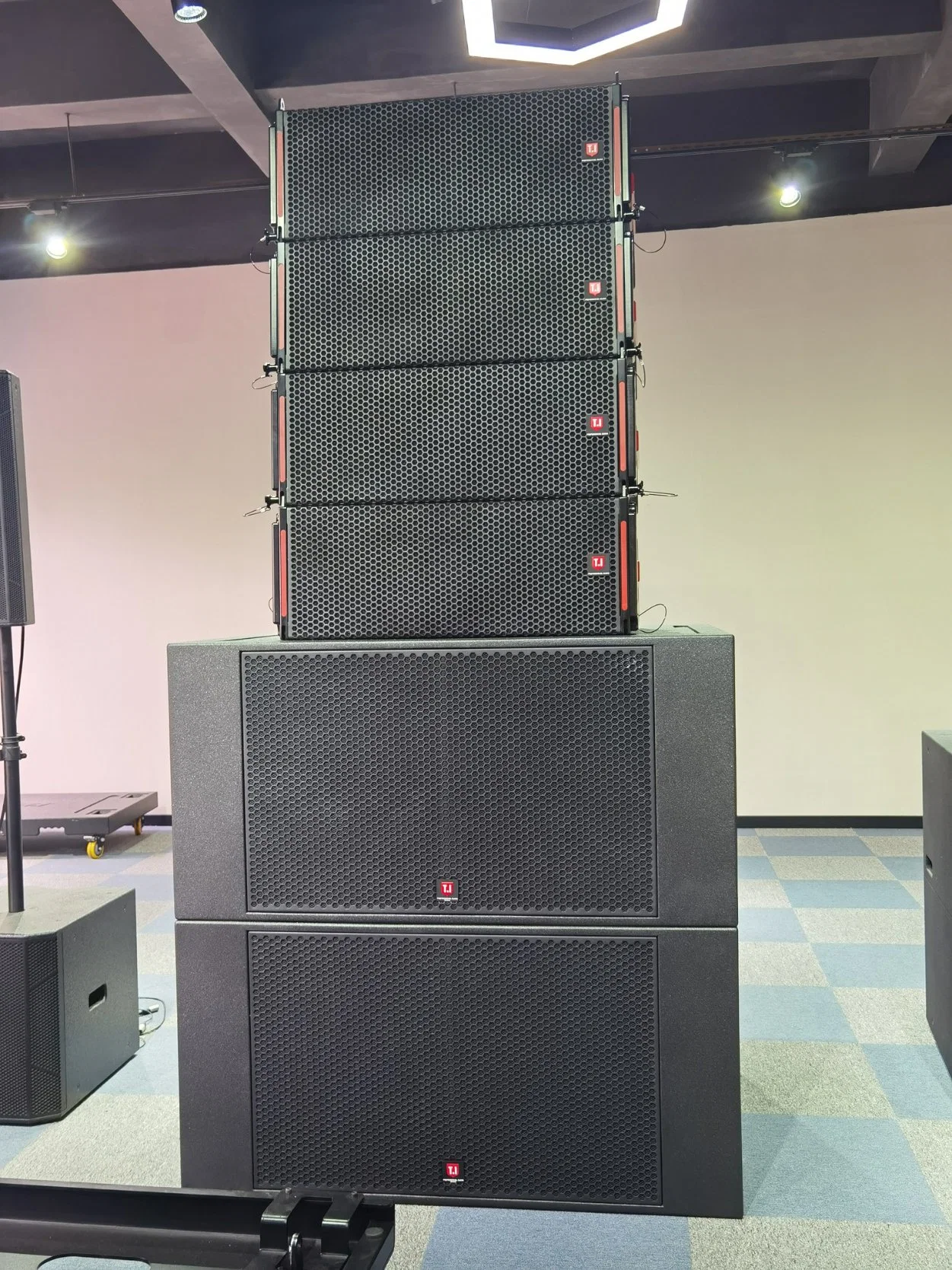 The Smallest 3 Way Line Array T. I PRO Audio Single 12 Inch Top Speakers