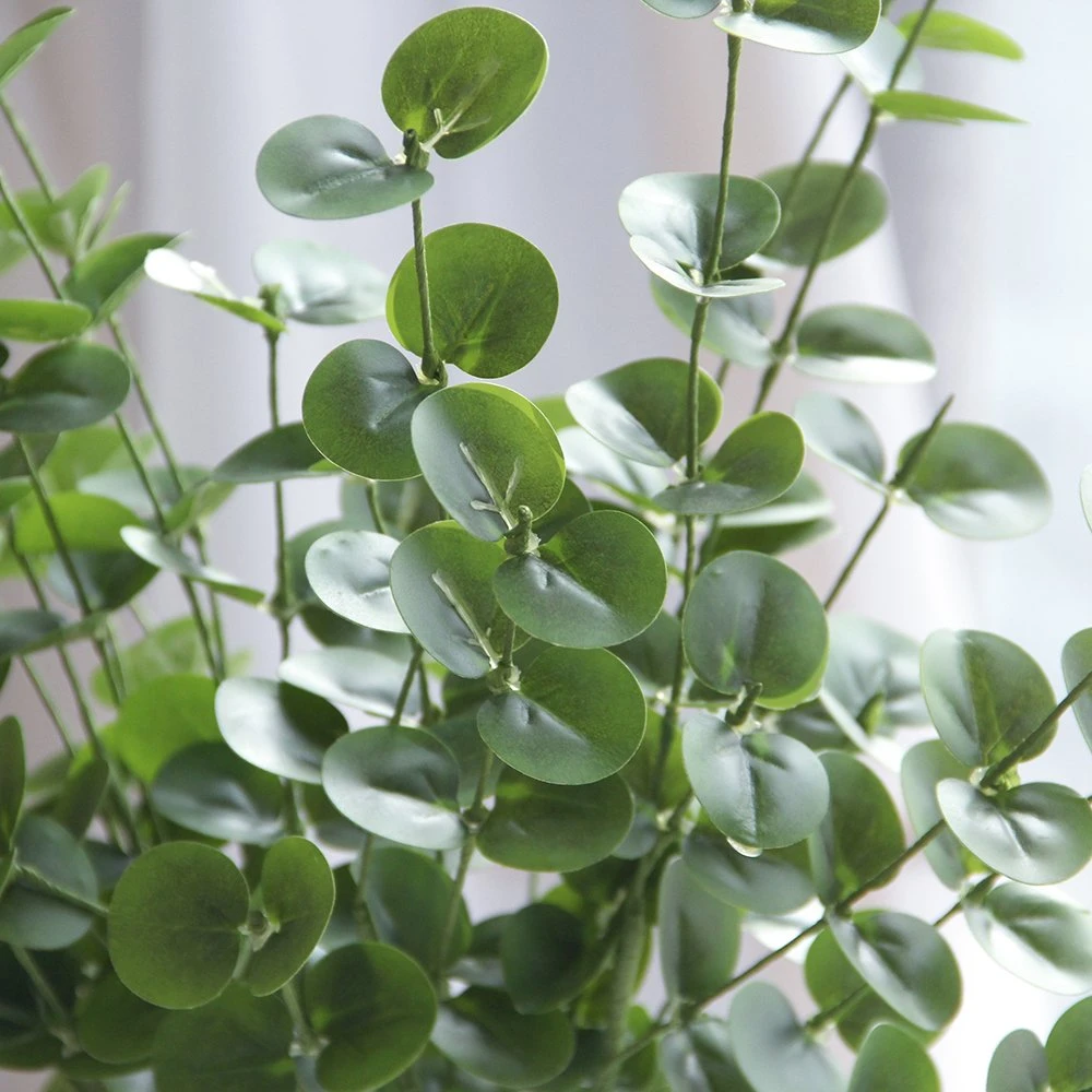 50cm Inicio decoración Salón Plantas artificiales de plástico verde vegetación y flores falsas Planta artificial