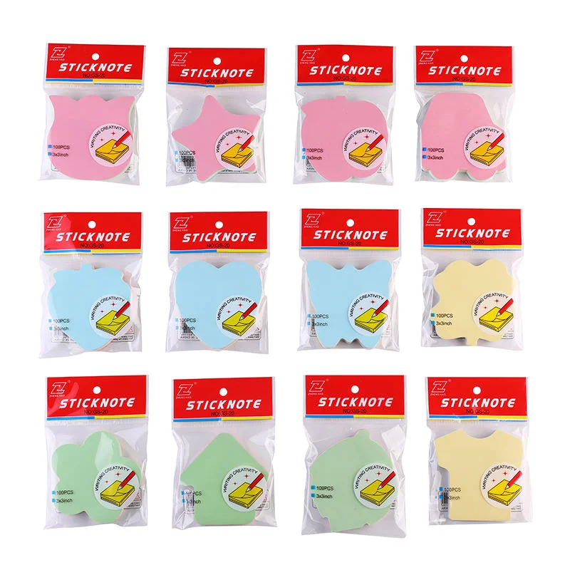 Hot Selling Wholesale/Supplier Small Stationery Logo Custom Shaped Paper Sticky Notes Pads