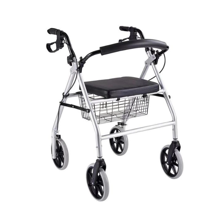 Aluminum Rollator Walker for Elder with Brake Europe Aluminum Forearm Walker Rollator