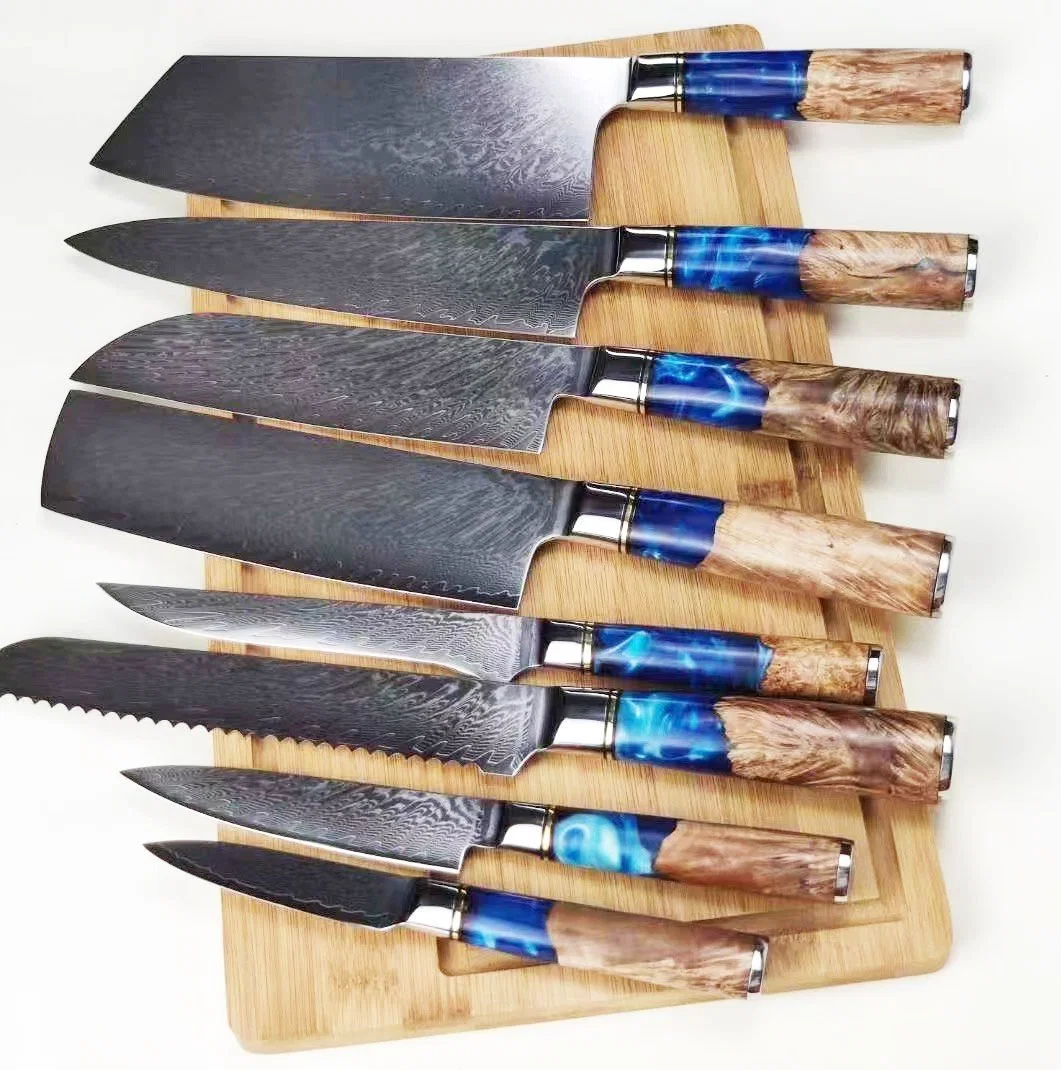 Высококачественный кухонный нож OEM/Damascus нож/нож для заточек/нож для джанпенезов (SE-K-0618)