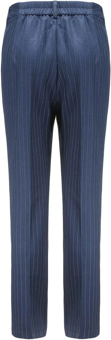 Mujeres Casual Striped 2 piezas Oficina de trabajo de negocios Blazer Lady Traje