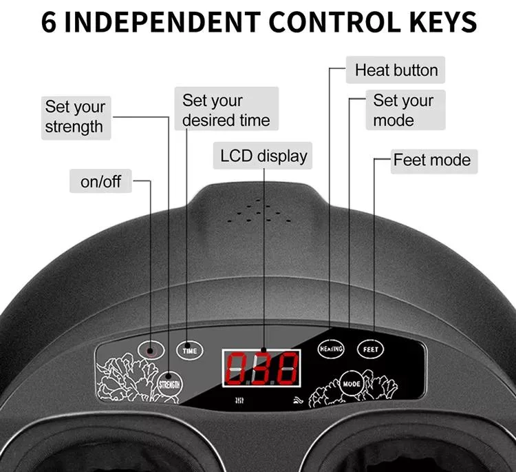 Electric Heating Air Pressure Leg Massager Blood Circulation Machine Foot Massage