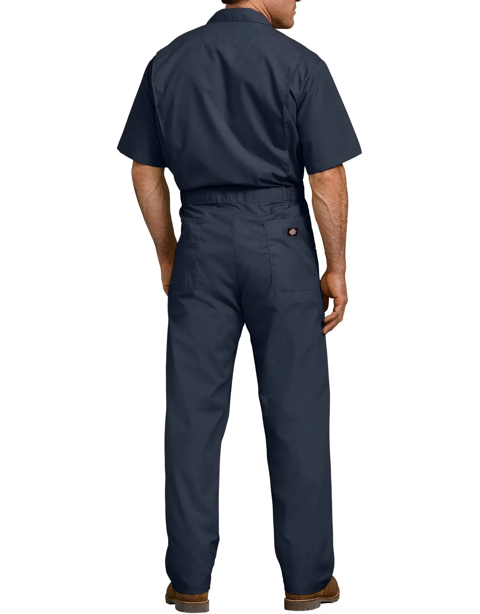 Men's Coverall Workwear Overall Snap Front Short Sleeve Jumpsuit Mechanic Boiler Suit