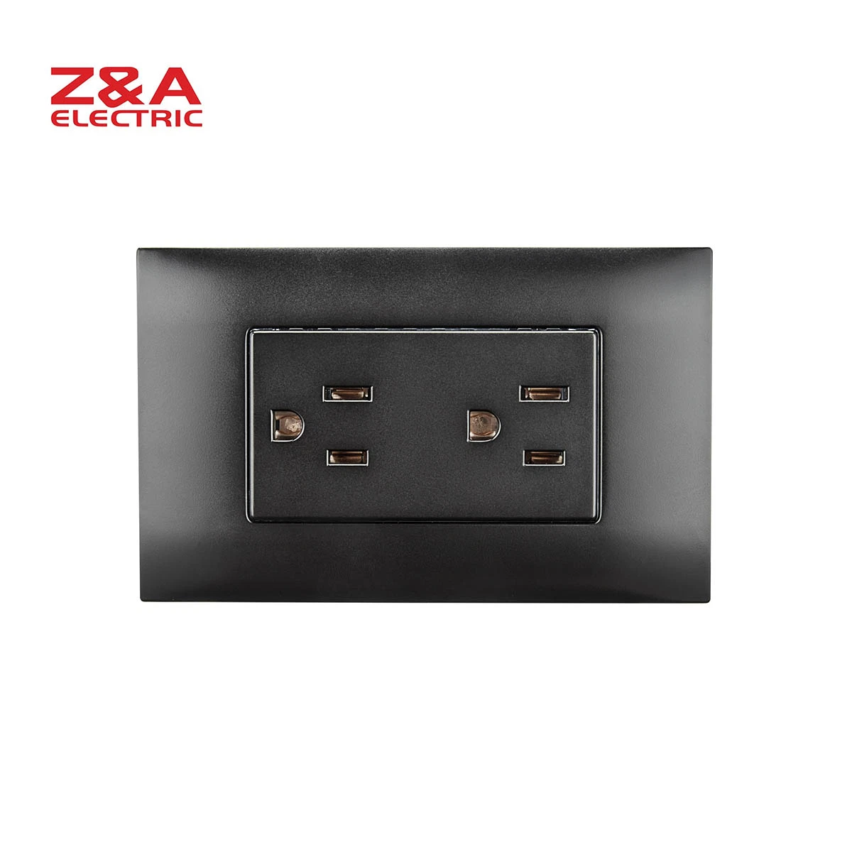 Ah6206. Fmbk Ah Series Full Matte Black Z&a Za Electric Wall Socket