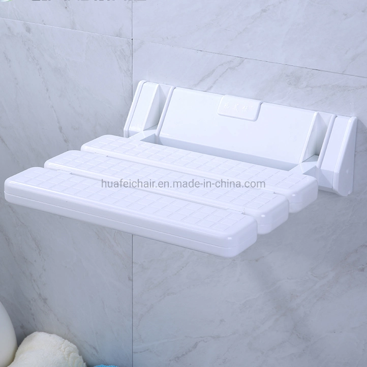 Anti-Slip Folding Shower Seat ABS Wall-Mounted Shower Chair Shoe Bench Rest Stool Room-Saving Seat