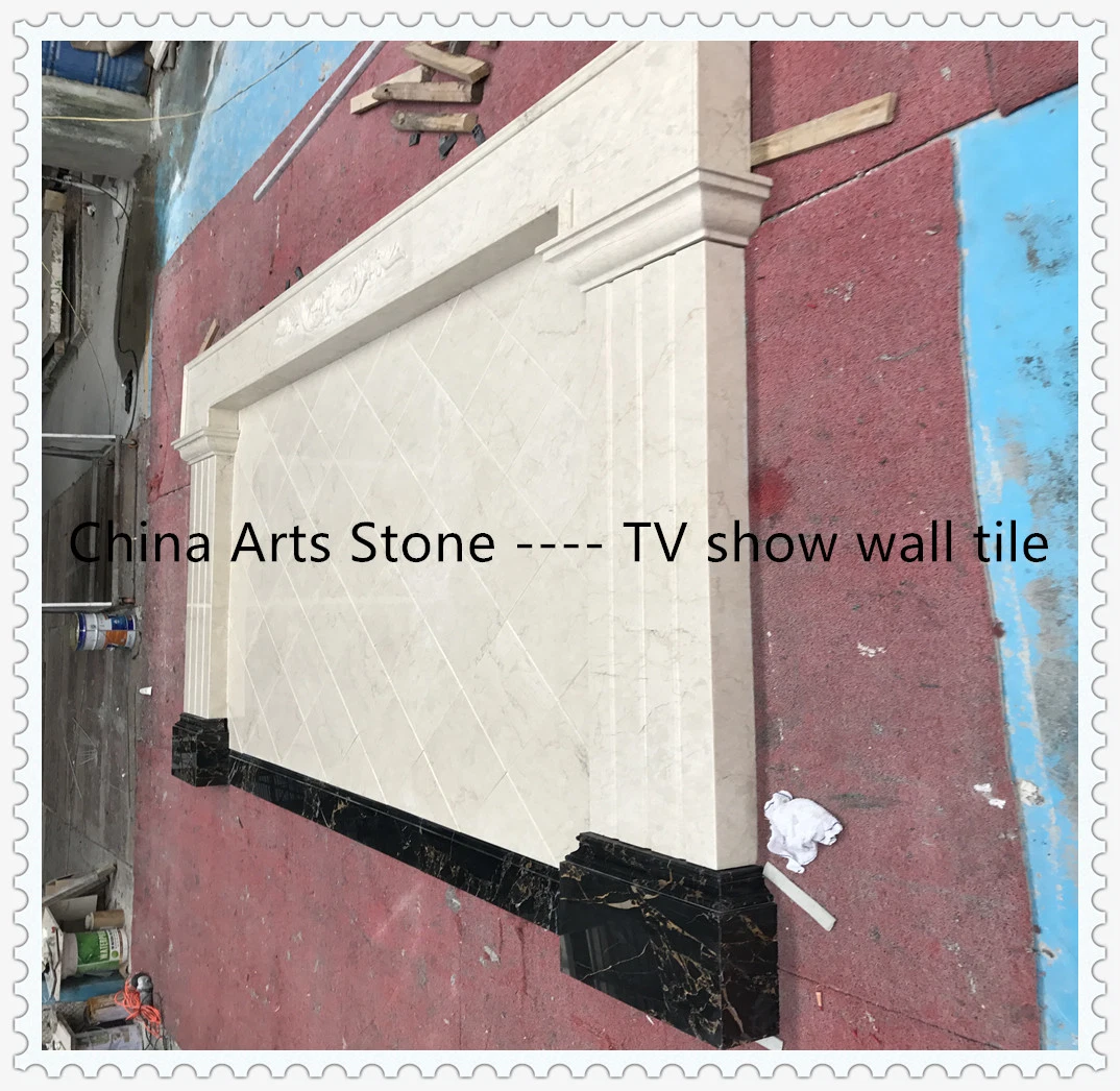 Rose White Nature Marble Tiles Wall for TV Wall/ Guest Room / Dinner Room