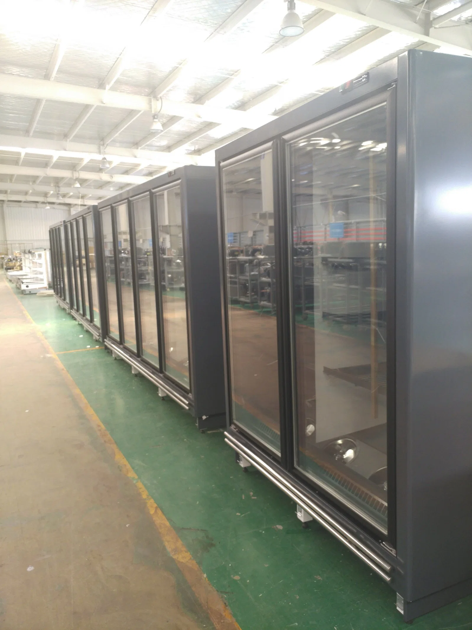Gaveta direto da fábrica de vidro torácica Home Geladeira duas portas de congelador de Grande Capacidade comercial