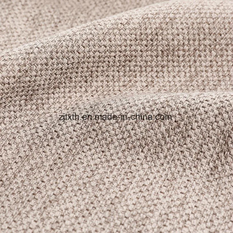 Wholesale 100% Polyester Simple Linen Fabric of Pure Color for Sofa Cloth