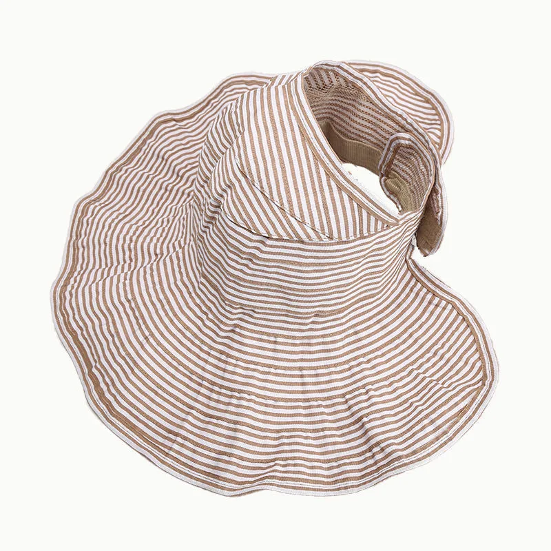 L'été UV Protection large bord Visor Croix de rouleau de bande Sun Hat