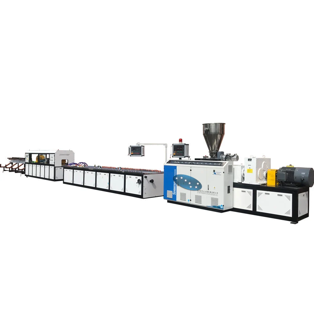 Plastic UPVC/PVC/WPC/PS Ceiling/Wall Panel/Fence/Window Door Board/Corner Bead/Decking/Roller Shutter/Cable Trunking Profile Making Extrusion Extruder Machine