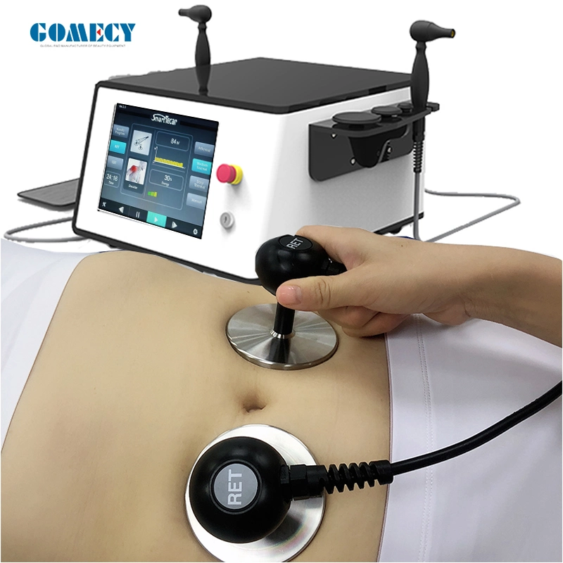 3 in 1 EMS Tecar Diathermy Extracorporeal Shockwave Therapy Machine with 448kHz