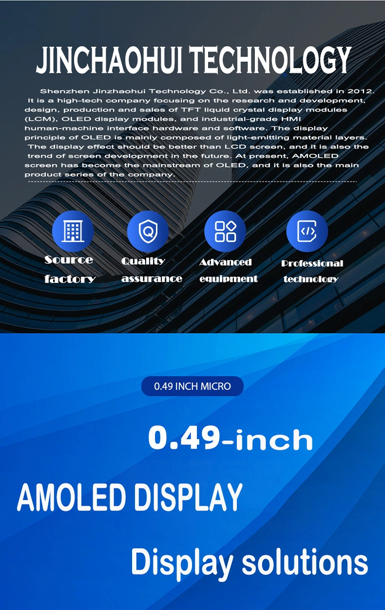 يمكن أن تكون شاشة OLED LCD مقاس 0,49 بوصة بدقة 1920*1080 بمعدل تحديث عالي محلول السير