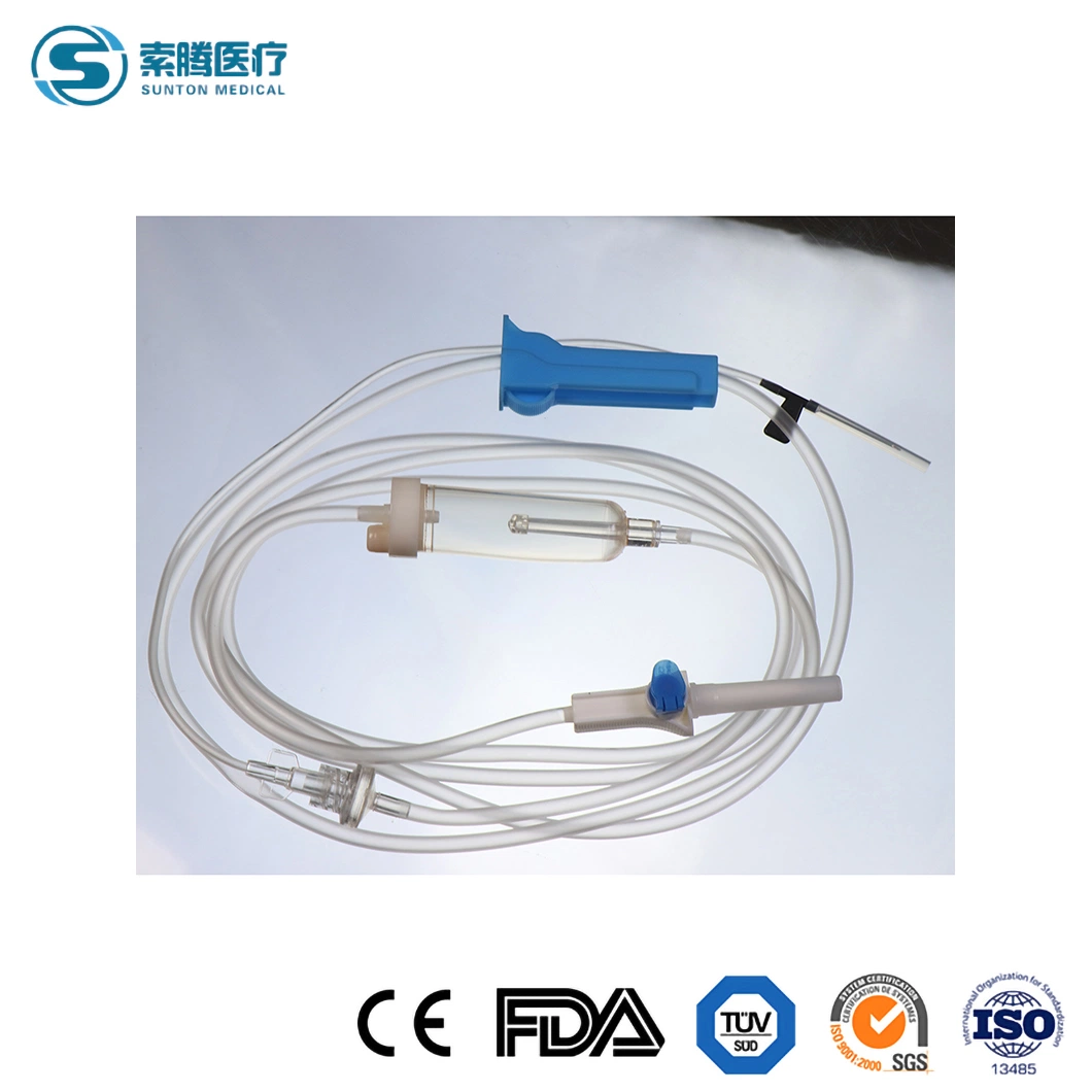 Cánula de la bomba de insulina Sunton bureta China fabricantes de equipo de infusión IV equipo de infusión de goteo de Micro y Macro Set Set de Infusión de goteo con aguja mariposa 22g