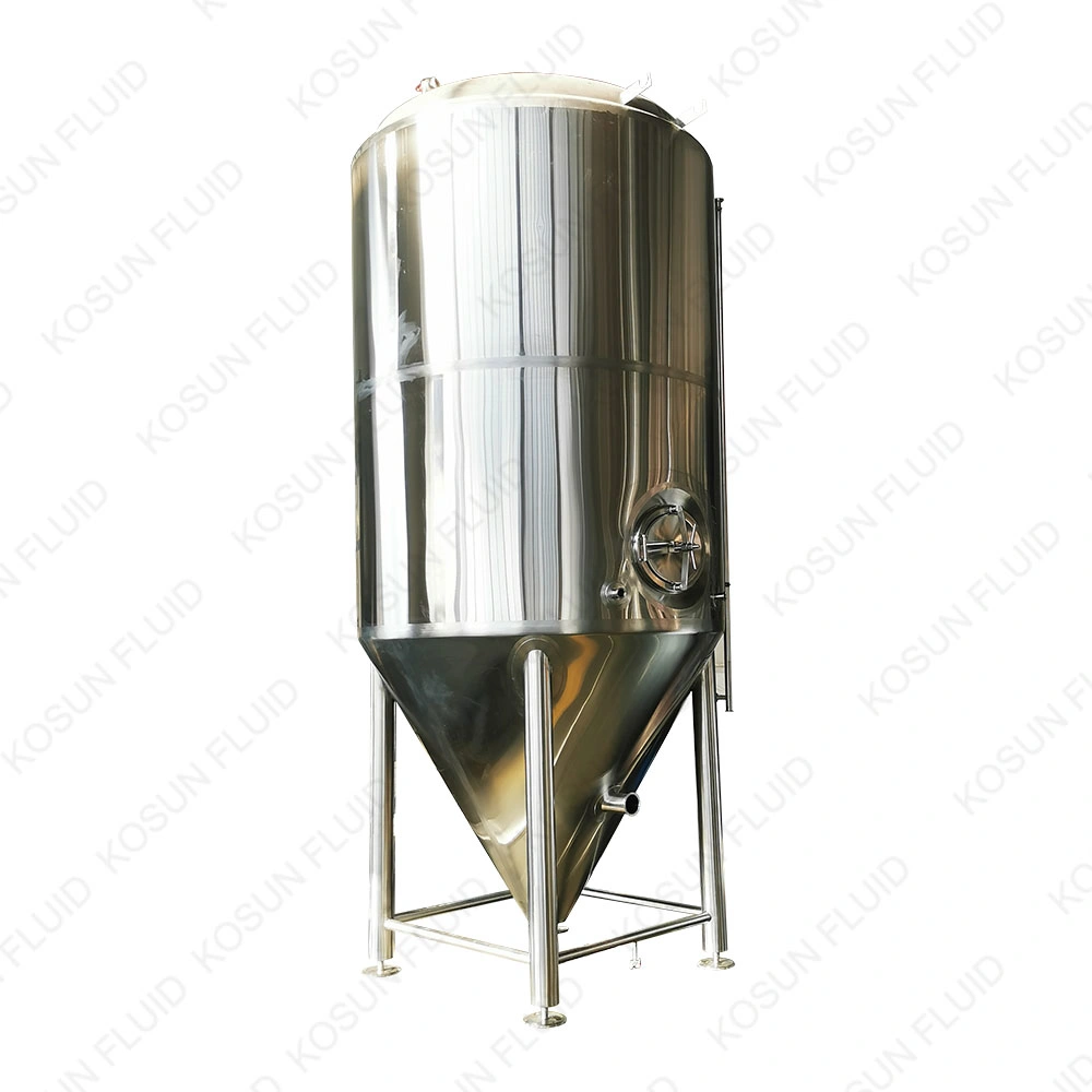 Aço inoxidável 100L 200L 500L 1000L 2000L Capa cónica Tanque de fermentação fermentador de cerveja