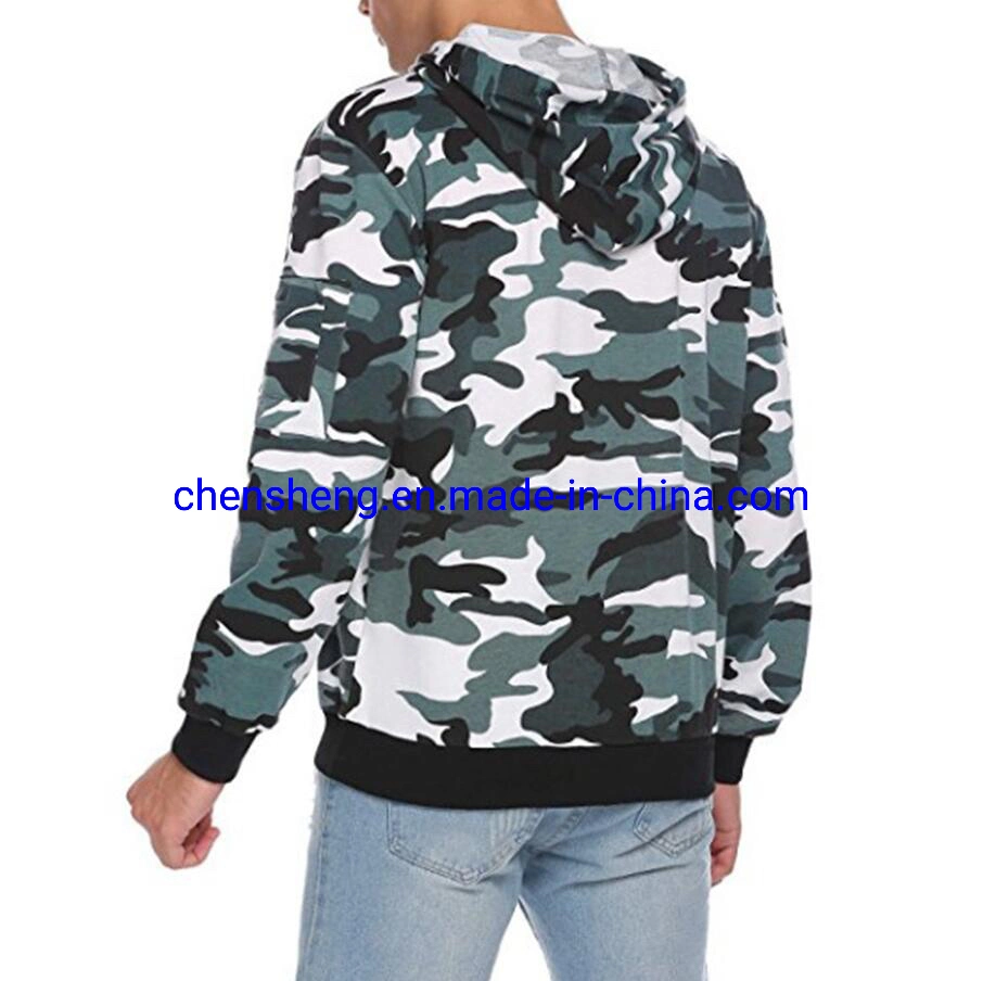 El Hip pop Suéteres de lana Mens Plus Size Serigrafía Camo Camuflaje Hoodie de casual