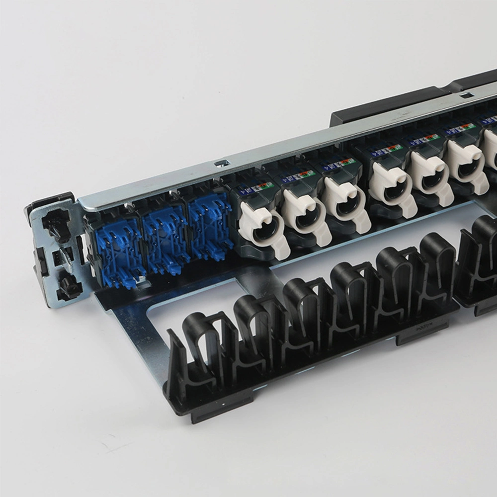 1U de 24 puertos UTP CAT6 Libre herramienta Patch Panel