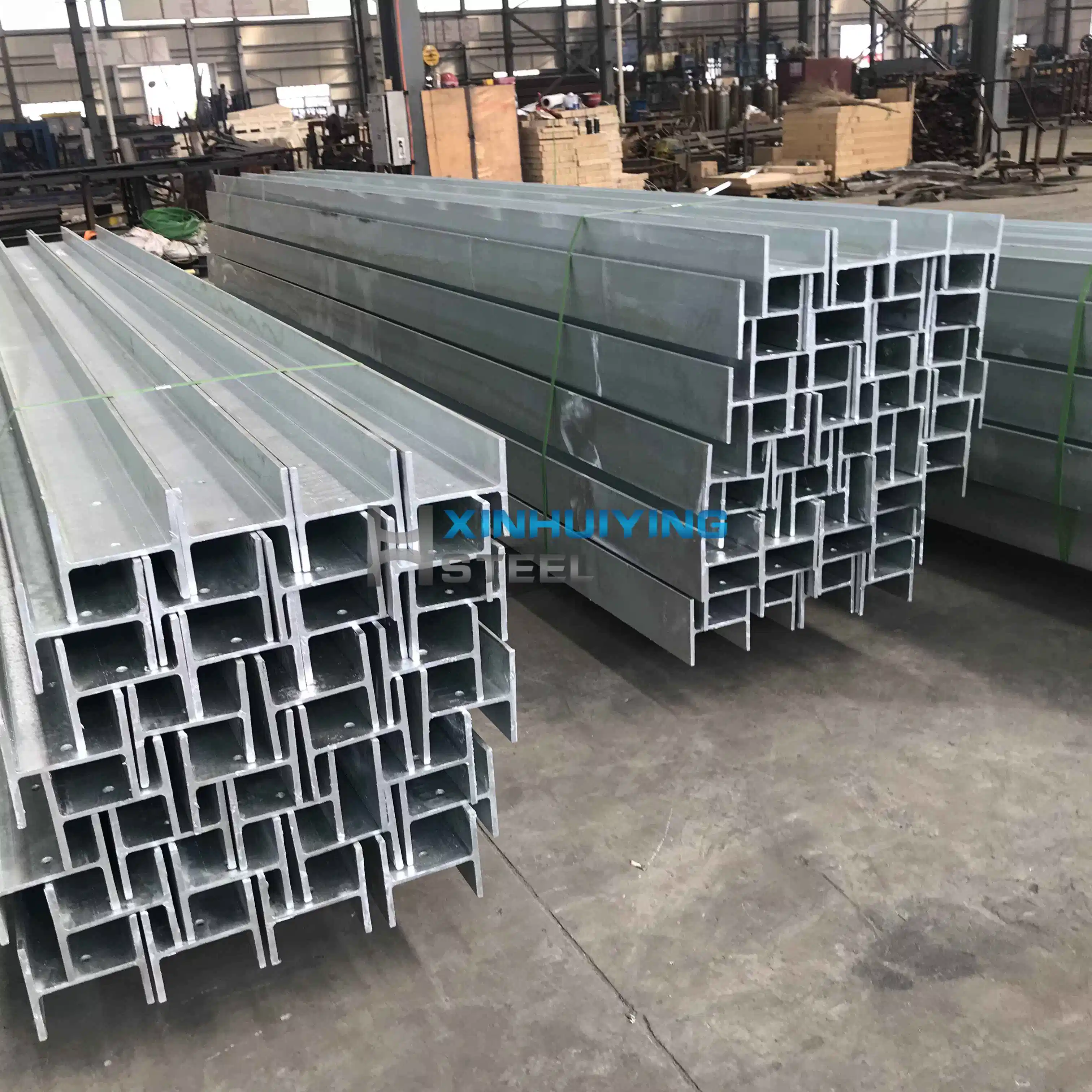 Material de construcción laminadas en caliente DIP Galvanizado ranurado H Beam Para construcción de edificios