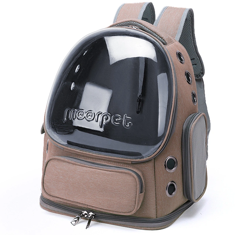 Spacious Transparent Window Portable Pet Carrier for Outdoor Travel