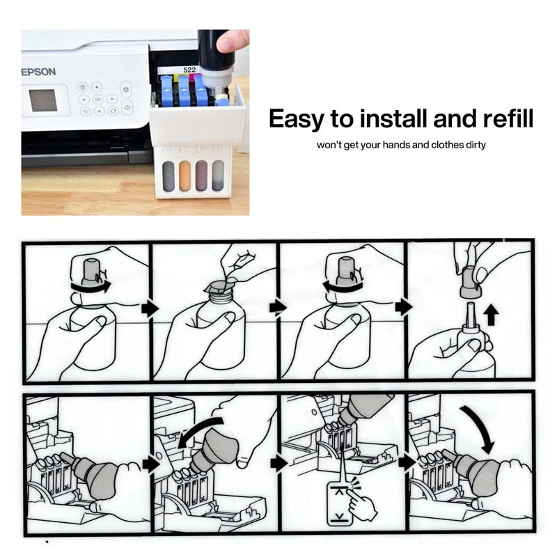 Recarga de tinta compatible Gi-23 de tinta de impresión por sublimación de tinta de color de tinta para impresora Canon