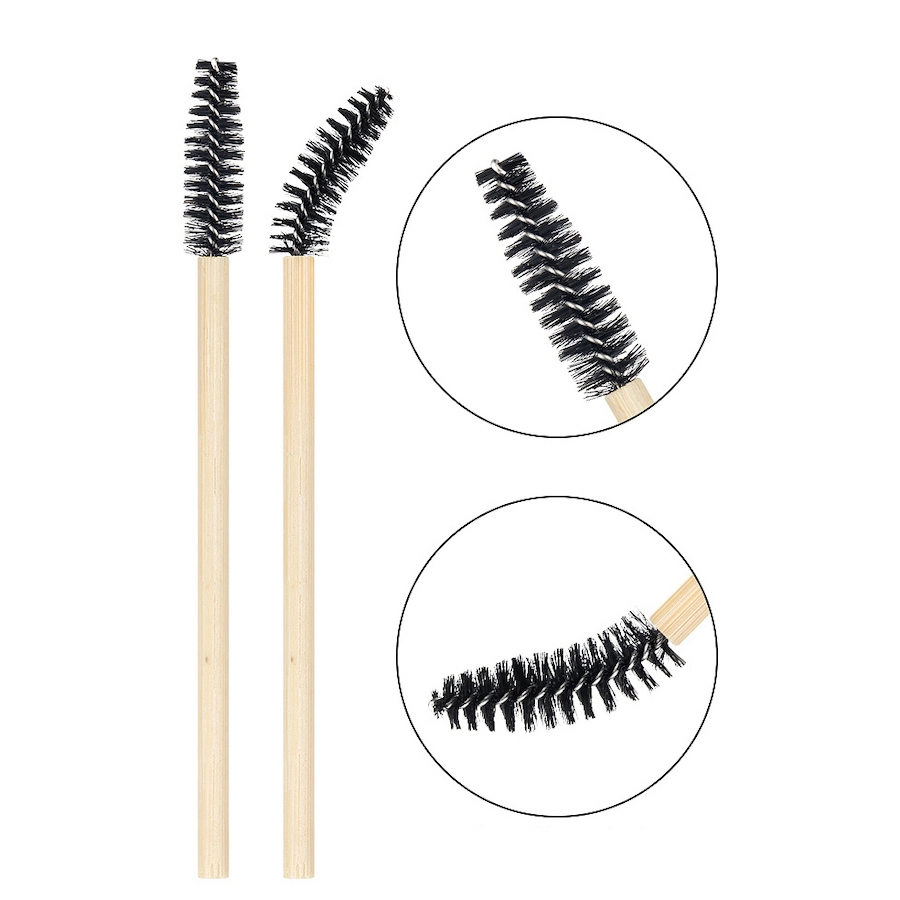 Großhandel/Lieferant umweltfreundliche und recycelbare Einweg-Wimpern Lip Brush Augenbraue Lidschatten Gesichtsmaske Make-Up Bambus Pinsel