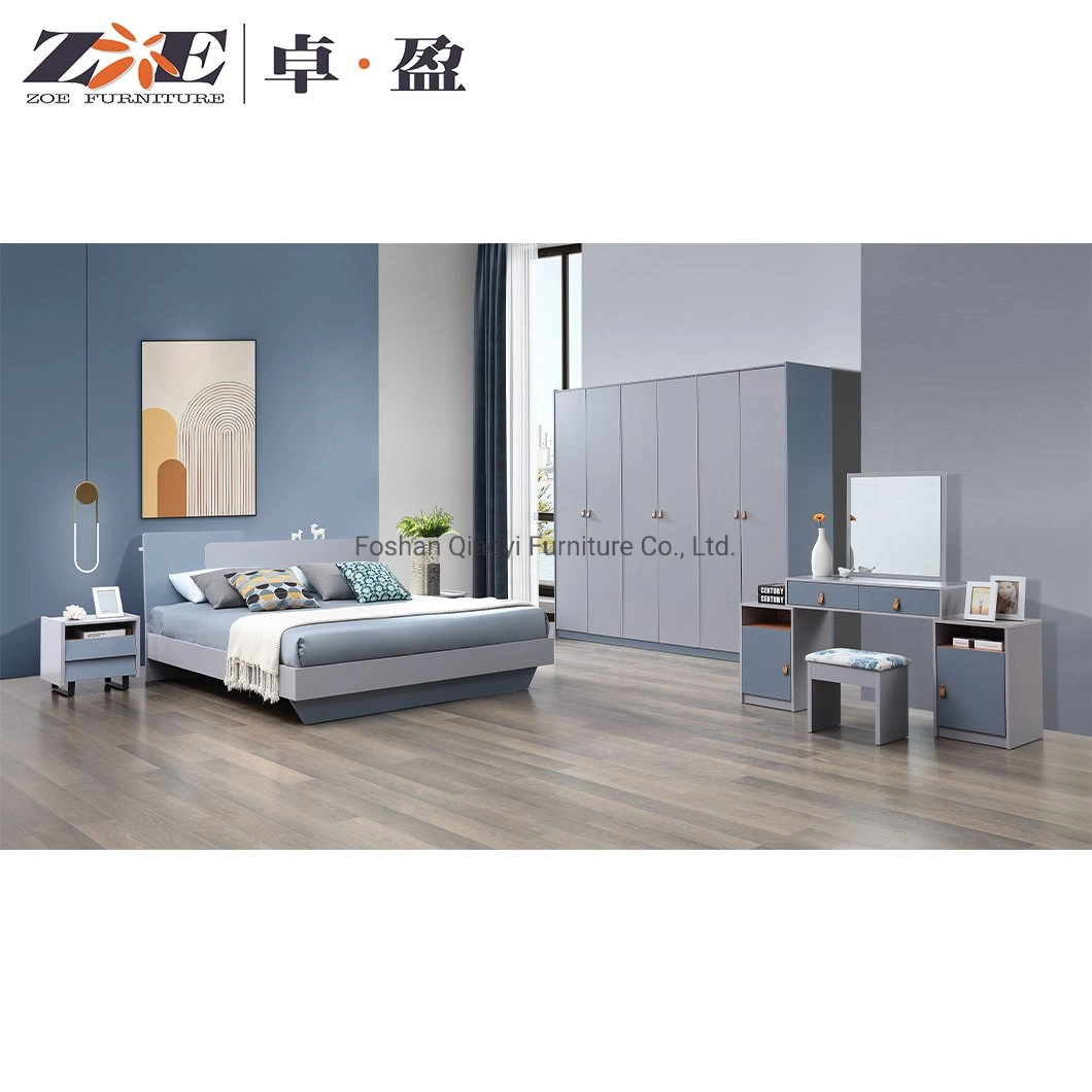 Environmentally Friendly MDF Wooden White King Size Home Bedroom Furniture